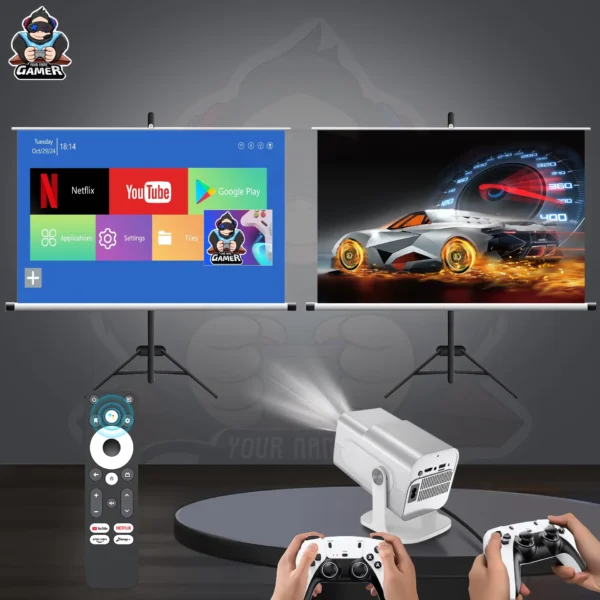 Projeto Hcs350 Pro Retro Consoles de videogame Console de jogos portátil WIFI Portátil Inteligente Quad Core Arm Cortex-a53 Projetor - Imagem 3