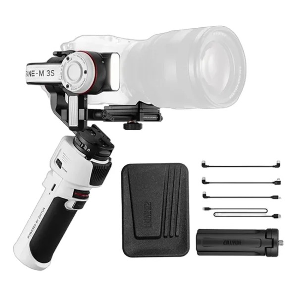 Zhiyun guindaste m3s guindaste m3 s câmera de 3 eixos estabilizador gimbal portátil com luz de preenchimento liberação rápida para câmeras sem espelho telefone