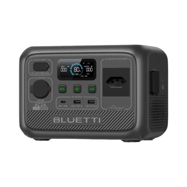 Estação de energia portátil BLUETTI AC2A 300W 204Wh LiFePO4 Bateria UPS ininterrupta em 20 ms 5 anos de garantia - Imagem 3