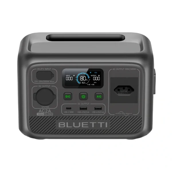 Estação de energia portátil BLUETTI AC2A 300W 204Wh LiFePO4 Bateria UPS ininterrupta em 20 ms 5 anos de garantia - Imagem 6