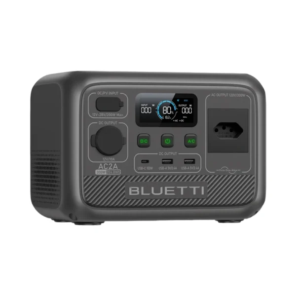 Estação de energia portátil BLUETTI AC2A 300W 204Wh LiFePO4 Bateria UPS ininterrupta em 20 ms 5 anos de garantia - Imagem 2