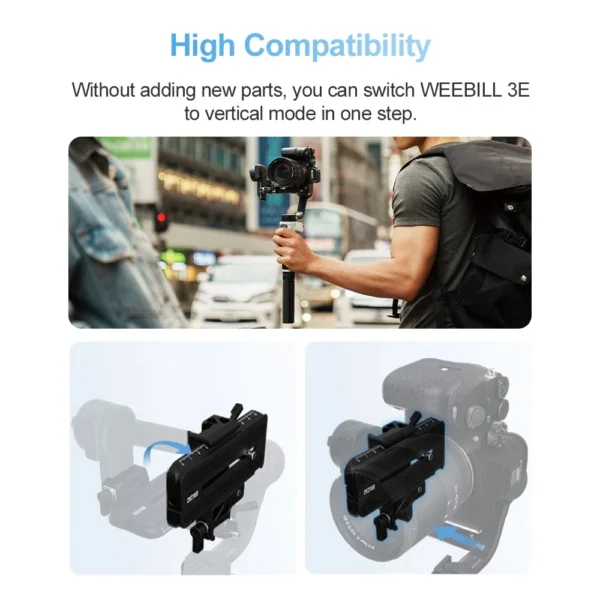 ZHIYUN CINEPEER WEEBILL 3E Estabilizador de câmera de 3 eixos Gimbal Câmeras de controle Blutooth sem fio Gimbal para câmeras DSLR sem espelho - Imagem 4