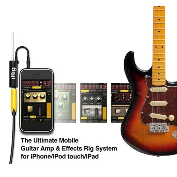 Irig efeitos de guitarra substituir guitarras com novo telefone móvel conversores de interface de guitarra telefone guitarra interface de áudio afinador de guitarra - Imagem 3