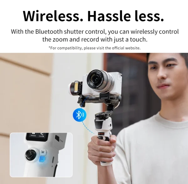 Zhiyun guindaste m3s guindaste m3 s câmera de 3 eixos estabilizador gimbal portátil com luz de preenchimento liberação rápida para câmeras sem espelho telefone - Imagem 2
