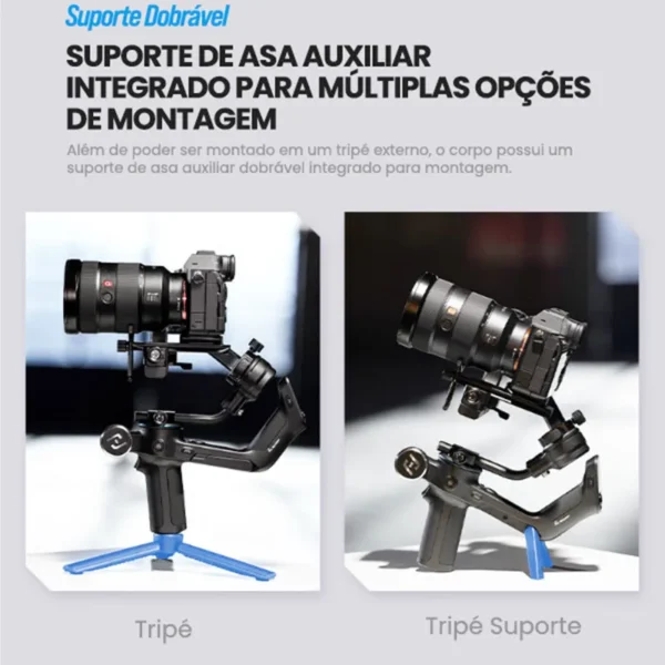 SCORP-C câmera de ação de 3 eixos portátil cardan estabilizador alça para câmera dslr sony/canon com pólo tripé ak2000s atualização - Imagem 4