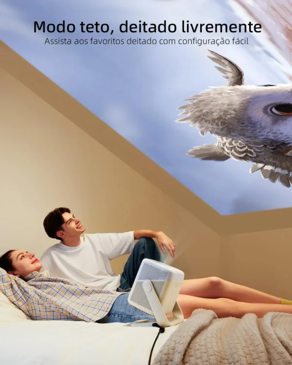 Jmgo N1S NANO projetor portátil de longo alcance com led 1080p fhd google tv 460 iso lm foco automático para home theater/exterior - Imagem 3